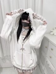 ほんわか milky friends hoodie white パーカー - メルカリ