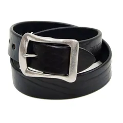 バーンズ BARNS ベルト 栃木レザー スクエアバックル 40mm 本革ベルト LE-4168 ブラック