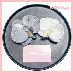 白グレー胡蝶蘭髪飾り 成人式 結婚式 和装前撮り 浴衣 花火大会 和装 かんざし