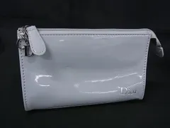 ChristianDior ディオール ディオールビューティー パテントレザー ポーチ マルチケース 小物入れ レディース ライトグレー系 DJ7306