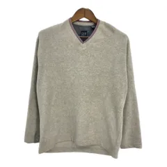 00年代 GAP ギャップ Vネック フリースＴシャツ アイボリー (メンズ S) 中古 古着 S2554