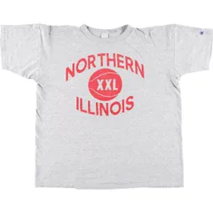 古着 80年代 チャンピオン Champion トリコタグ 88/12 ハチハチワンツーボディー 杢グレー 霜降り 3連プリント カレッジTシャツ/eaa371867