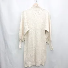 ◇ ⊇ tocco closet トッコ クローゼット 長袖 膝丈 ワンピース サイズM ベージュ系 レディース E  【1412260039482】