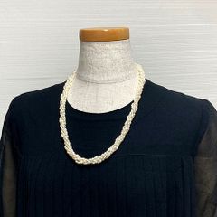 淡水パール 5連 ツイスト ネックレス 60cm 真珠 ロング