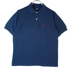 ポロスポーツラルフローレンPolo Sport Ralphlauren半袖ポロシャツレッドポニーロゴ刺?ワンポイント紺ネイビー鹿の子vintageヴィンテージ40212