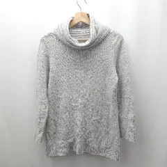 ◇ ⊇ TRANS WORK タートルネック ハイゲージ ラメ混合 長袖 ニット サイズ40 グレー系 レディース E  【1506300029370】