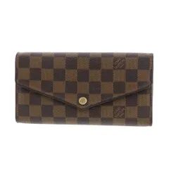 【中古】 LOUIS VUITTON （ルイヴィトン） ﾎﾟﾙﾄﾌｫｲﾕ･ｻﾗ 財布 長財布(小銭入有) Damier/Ebene Brown N63209 used:B