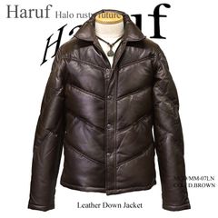 【送料無料】ラムレザーダウンジャケット レザージャケット 革ジャン メンズ 本革 ダウンジャケット レザーダウン レザーコート 革 皮 ジャケット メンズ アウター MM07DBR 秋冬