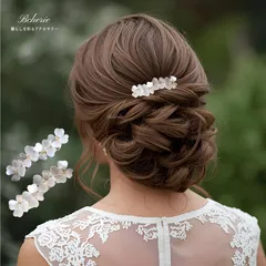 バレッタ 小さめ パールバレッタ お花 フラワー ジルコニア 結婚式 成人式 卒業式 入学式