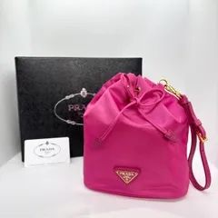 PRADA　プラダ　テスート　ナイロン　巾着ポーチ　ピンク　　(15593)