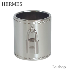 HERMES スカーフリング カデナモチーフ シルバー  メタル エルメス 中古