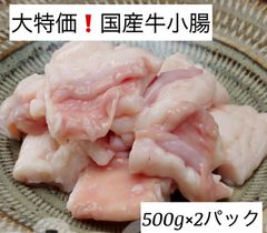 大特価‼️国産牛小腸　1.0kg(500g×2パック)冷凍発送