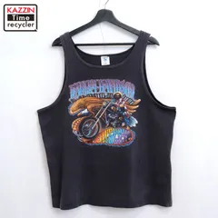 80s USA製 vintage HARLEY-DAVIDSON ハーレーダビッドソン バイカー イーグル タンクトップ メンズ 表記Lサイズ