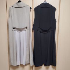 人気‼️Vivaprestobyrobe 2025新作　ロングベストジレ　春夏用　38　定価25300円　ベージュ　ブラック