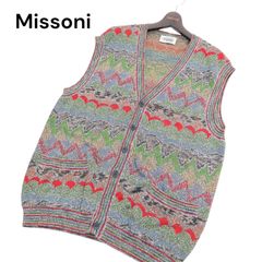 MISSONI ミッソーニ マルチカラー ニット ベスト ジレ 42 - メルカリ