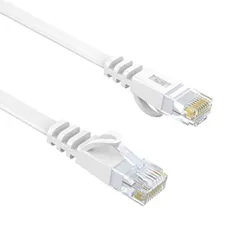 10m LANケーブル 10M カテゴリー6 ホワイト RJ45 CAT6 イーサネットケーブル ネットワーク フラット やわらか lan cable 爪折れ防止 モデム ルーター PS3 PS4 Xbox等に対応