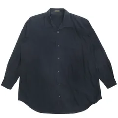 【新品　Y's シャツ】ワイズ ドレスシャツ ネイビー オーバーサイズ LL相当 新品 Y's シャツ】ワイズ ドレスシャツ ネイビー オーバーサイズ