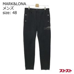 マークアンドロナ ゴルフ パンツ ストレッチ 黒 46 スカル メンズ