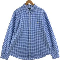 古着 ラルフローレン Ralph Lauren CUSTOM FIT ギンガムチェック 長袖 ボタンダウンチェックシャツ メンズXXL相当/eaa547433