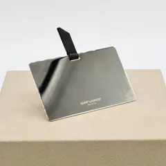 イヴ・サンローラン　コンパクトミラー　手鏡　レザーケース付き