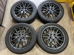 【2506031】スタッドレス VELVA 17インチ 7J +40 PCD114.3 5H + YOKOHAMA iCE GUARD iG70 225/45R17 2021年 7mm 7.5mm オーリス ブレイド クラウン マークX カムリ IS 等