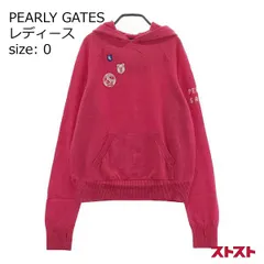 PEARLY GATES パーリーゲイツ フード付 ニットセーター カシミヤ混 ピンク系 0 [240101143896]