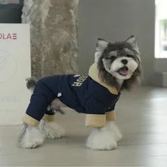 バイカラーロンパースアウター　犬服