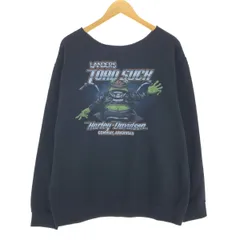 【激レア4XL☆US輸入】ハーレーダビットソン 刺繍スウェットトレーナー 635134998a406ac6deec27c65cf702