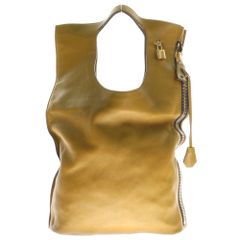 TOM FORD (トムフォード) Alix アリックス クラッチ ワンショルダーバッグ サイドジップ ゴールド金具 ブラウン/キャメル