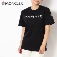 極美品✨ モンクレール Tシャツ 襟 肩 ロゴ ブラック Lコットン