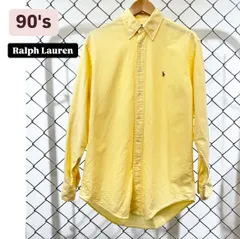 90s ラルフローレン Ralph Laure 90年代 アメカジ ワンポイント 刺繍ロゴ 刺繍ポニー　マルチカラーポニー ビッグシルエット オーバーサイズ ボタンダウン 人気アイテム 古着　アメカジ　ストリート