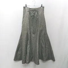 ◇ ⊇ earth music&ecology アース ミュージック 裏地有 ロング丈 フレア スカート サイズM ブラウン系 レディース E  【1501160011992】