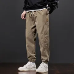 ☆ ベージュ ☆ M ☆ ジョガーパンツ ストレッチパンツ メンズ ジョガーパンツ メンズ おしゃれ ワークパンツ チノパン ストレッチ スタイリッシュ シンプル カジュアル リラックス スリム 裾絞り 春 夏 秋 ロングパンツ レジャー アウトドア きれいめ