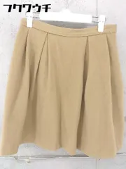 ◇ LAPIS LUCE BEAMS ラピスルーチェビームス ミニ フレア ニット スカート サイズ38 キャメル レディース  【1104010002296】のサムネイル