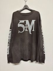 SAINT Mxxxxxx STMYES セントマイケル 黒 ブラック 長袖 Tシャツ ロンT トップス カットソー メンズ レディース XLサイズ 美品