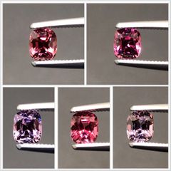 天然　非加熱　多色スピネル　ルース　合計2.62cts　5ピースセット  For  ブレスレットorネックレス　煌めく　しっとりとしたフェミニンな配色　美品　1点物　国内鑑別書付き