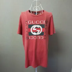 レア❗️GUCCI グッチ　レッドTシャツ　Lサイズ レッド（赤）系 L GUCCI(グッチ) Tシャツ・カットソー(メンズ
