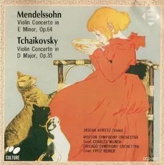 CD メンデルスゾーン, チャイコフスキー, フリッツ・ライナー, その他, シカゴ交響楽団; ヤッシャ・ハイフェッツ The Best Classics　ヴァイオリン協奏曲　Op.64　Op.35  CCD1027  /00110