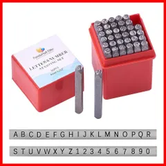 真鍮板 アルミ版 銅板 レザークラフト 指輪 数字 アクセサリー アルファベット 4mm 軟質の金属への打刻 36個 DIY用 刻印セット 打刻印 手芸材料 PandaHall 手作り素材… PH