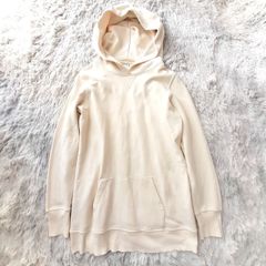 ユニクロ UNIQLO【L】長袖パーカー アイボリー/ベージュ系 無地 シンプル トップス 春秋冬
