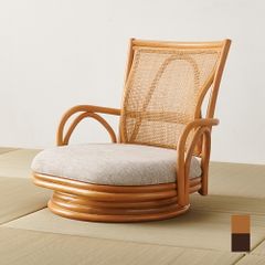 【新品※ショップ出品】天然籐 あぐら 回転座椅子 アジアン家具 南国 通気性 ラタンチェア