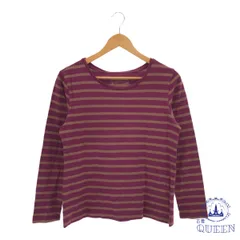 ☆美品☆ Eddie bauer エディーバウアー トップス Tシャツ カジュアル シンプル 長袖 レディース ボーダー PM 901-1209 送料無料 古着