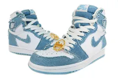 ナイキ NIKE WMNS AIR JORDAN 1 RETRO HIGH OG Denim ウィメンズ エア ジョーダン 1 ハイ デニム DM9036-104 23.5 青 白 ブルー ホワイト ブランド古着ベクトル 中古▲■250114