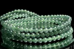 グアテマラ産◇希少 ブルージェダイト 青翡翠　4mm　3連タイプ ブレスレット パワーストーン 天然石 _BG5891-4