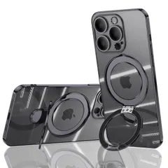 【特価商品】レンズカバー付き メッキ仕上げ ソフトTPU 耐衝撃 リング付き 傷に強い背面 クリア ワイヤレス充電 MagSafe対応 ストラップホール付き ケース アイフォン 14 14 プロマックス 用 磁気カバー Max (iPhone14 Pro Pr
