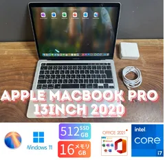 「良品」Apple MacBook Pro Retina 13inch 2020/CPUi7 2.3GHZ/32GB/SSD1TB/Windows11/office2021/CJ193