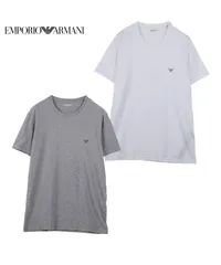エンポリオアルマーニ Tシャツ メンズ セット 2枚 半袖 emporio armani ea s m l xl ホワイトグレーセット 【メール便】 正規品 新品 男性 517438