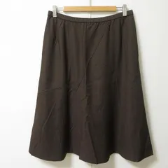 #anc レリアン Leilian スカート 13+ 茶 大きいサイズ 美品 レディース [950389]