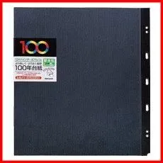 【セール中】ナカバヤシ 100年台紙 フリーアルバム替台紙 バインダーL用 5枚 ブラック アH-LYR-5-D