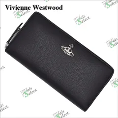 Vivienne Westwood ヴィヴィアン ウエストウッド 長財布 ブラック GRAIN LEATHER ZIP ROUND WALLET レディース 51050022-L001J-N401